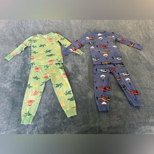 Hanna Andersson Set of 2 Long John Boys Pajamas 100% Cotton Size 3T Lion King